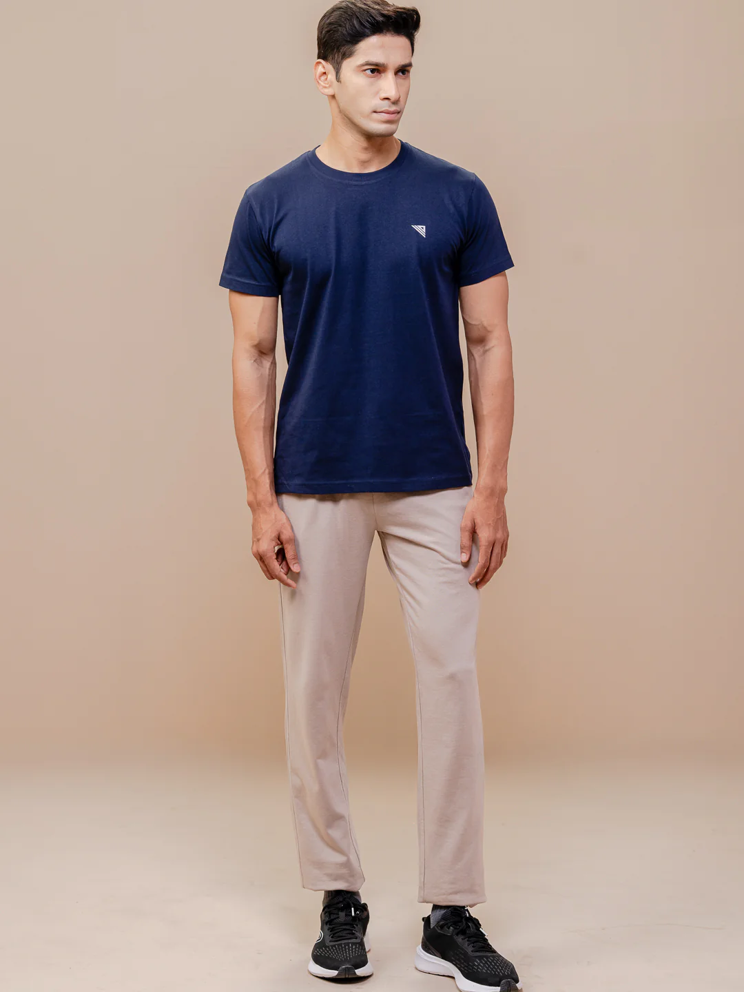100% Cotton Crew Neck Tee Navy - Image 2