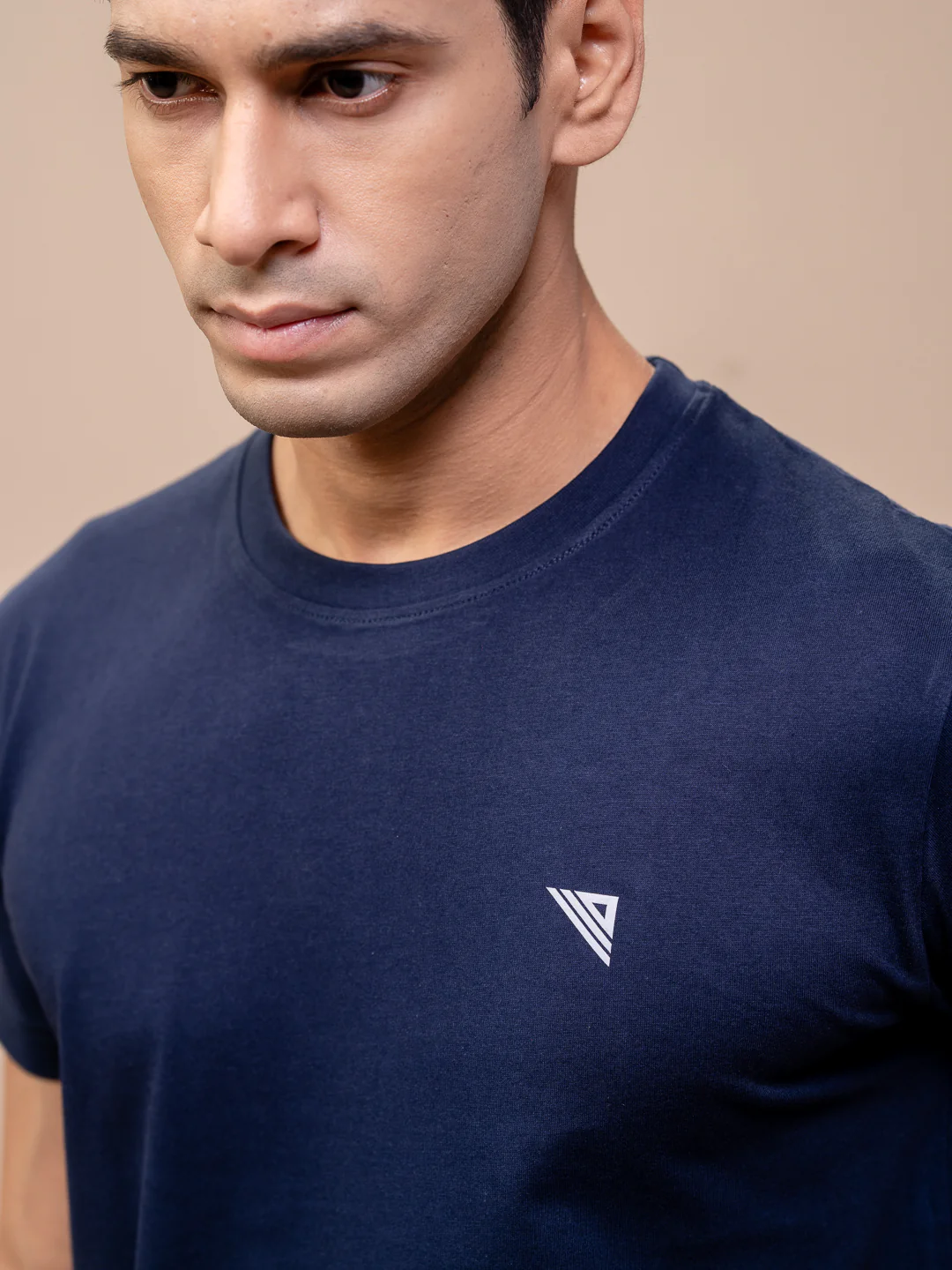 100% Cotton Crew Neck Tee Navy - Image 5