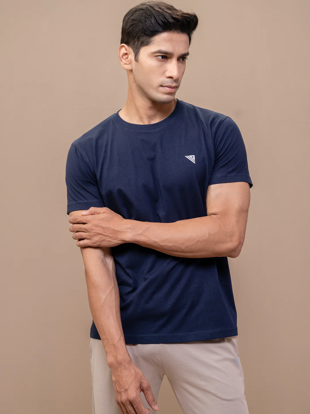 100% Cotton Crew Neck Tee Navy - Image 7