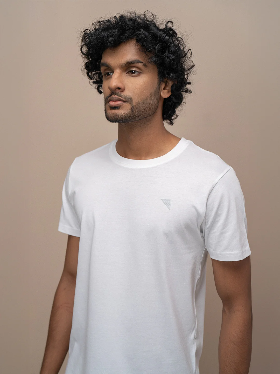 100% Cotton Crew Neck Tee White - Image 2