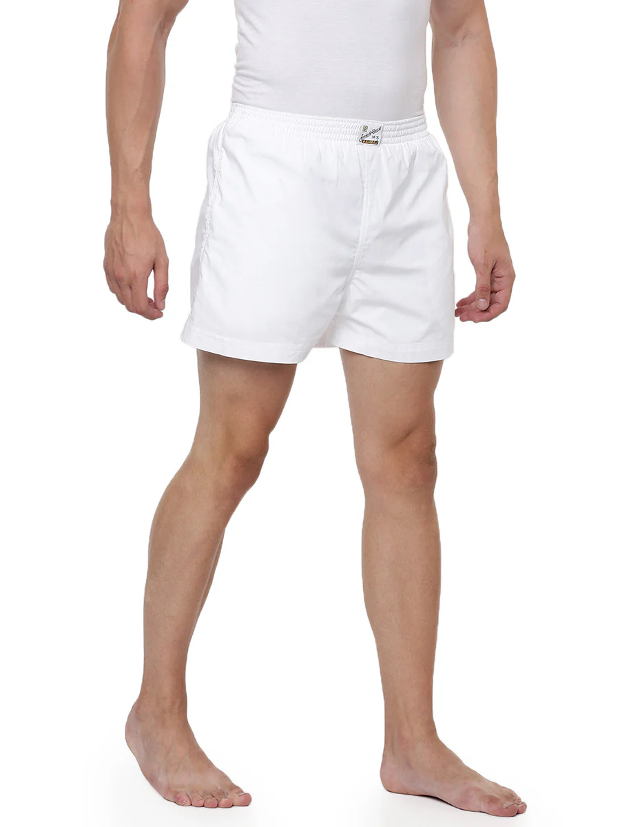 100% Cotton Dhoti Wear 2 in 1 White Shorts French Draw - Image 3