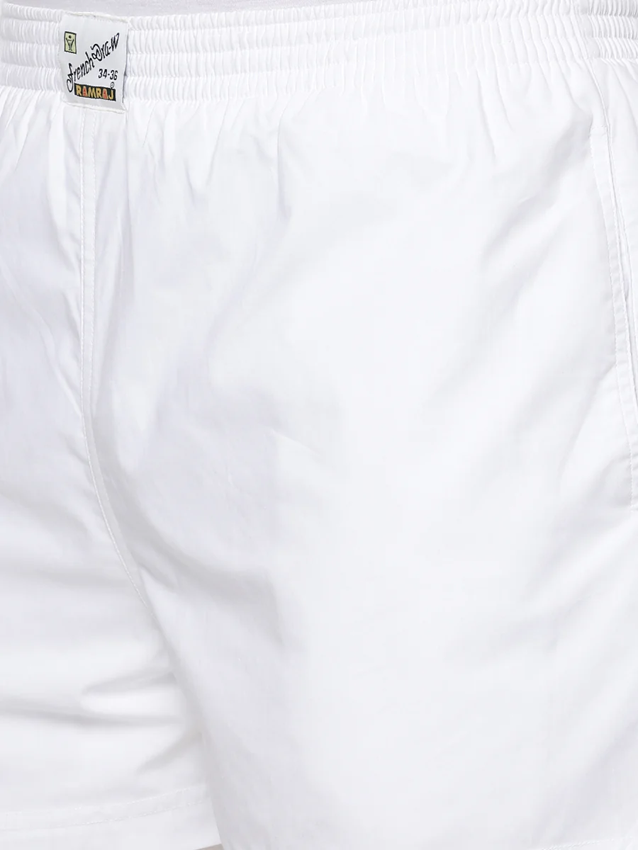 100% Cotton Dhoti Wear 2 in 1 White Shorts French Draw - Image 5