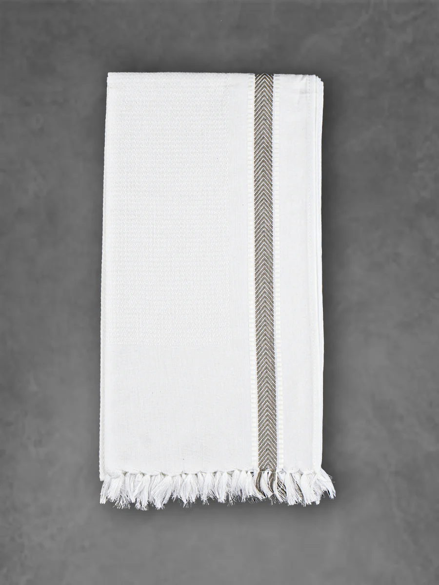 100% Cotton Self Designed Bath Towel Signature 1047 Pack of 2 - Image 4