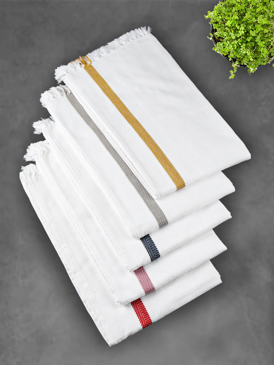 100% Cotton Self Designed Bath Towel Signature 1047 Pack of 2 - Image 7