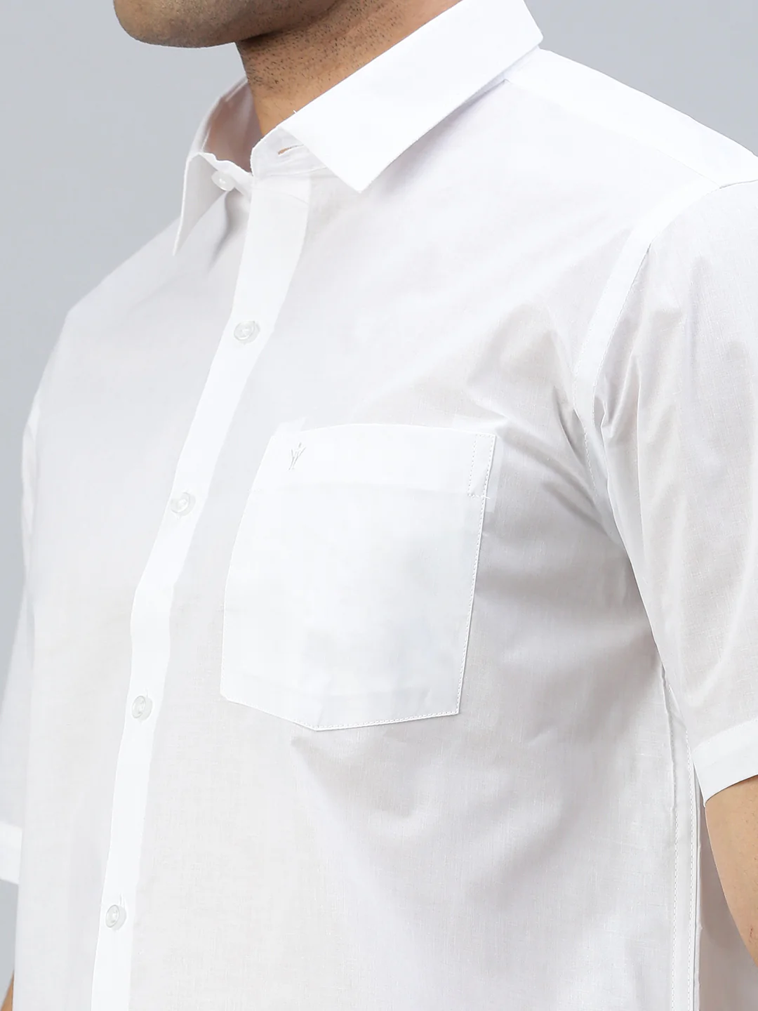 100% Cotton Free Fit White Shirt – Justice White - Image 3