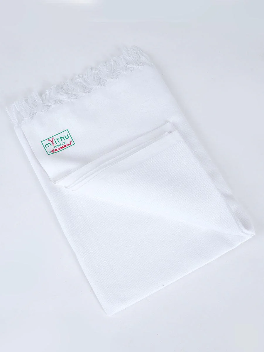 100% Cotton Hand Towel White Cool Touch (Pack of 6) - Image 2