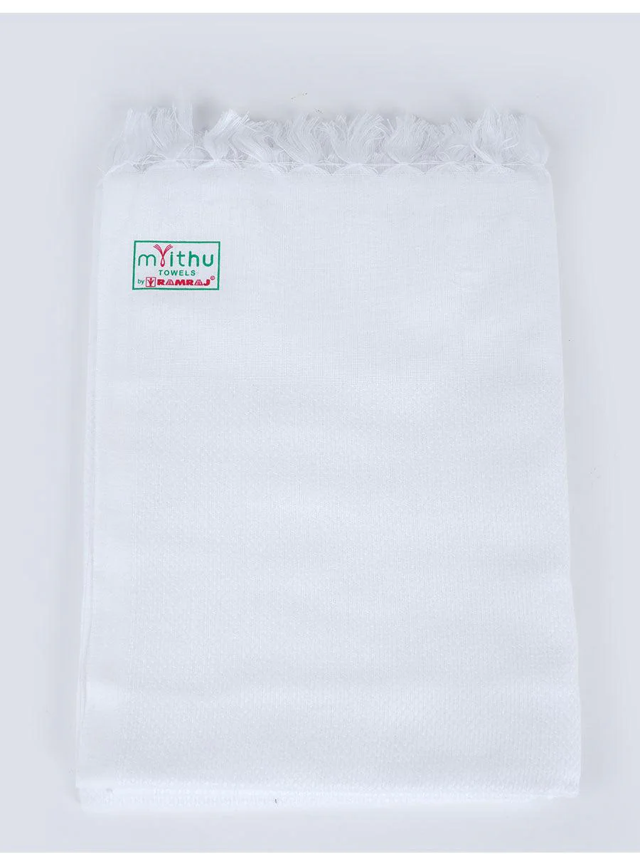 100% Cotton Hand Towel White Cool Touch (Pack of 6) - Image 3