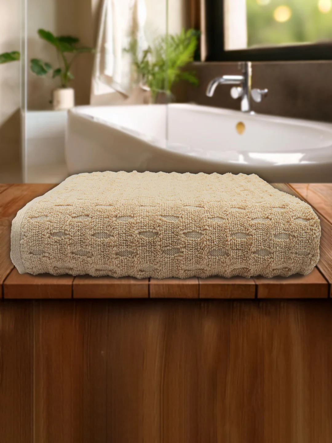 Luxury Terry Low Twist Bath Towel Beige