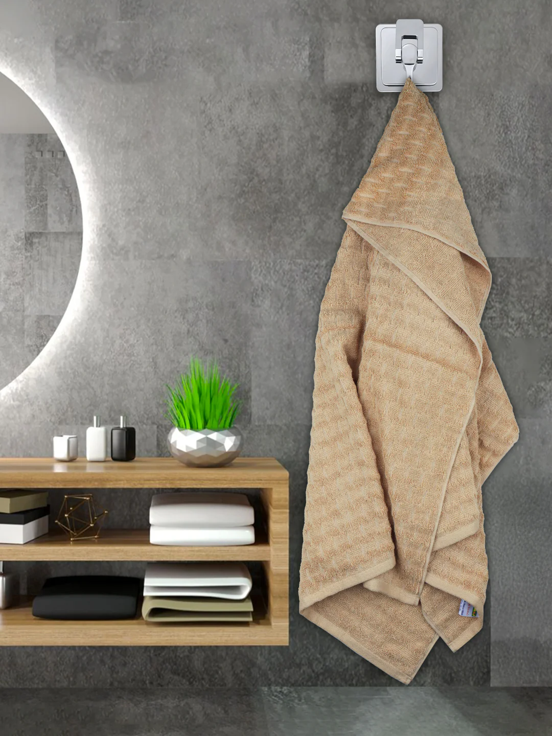 Luxury Terry Low Twist Bath Towel Beige - Image 2