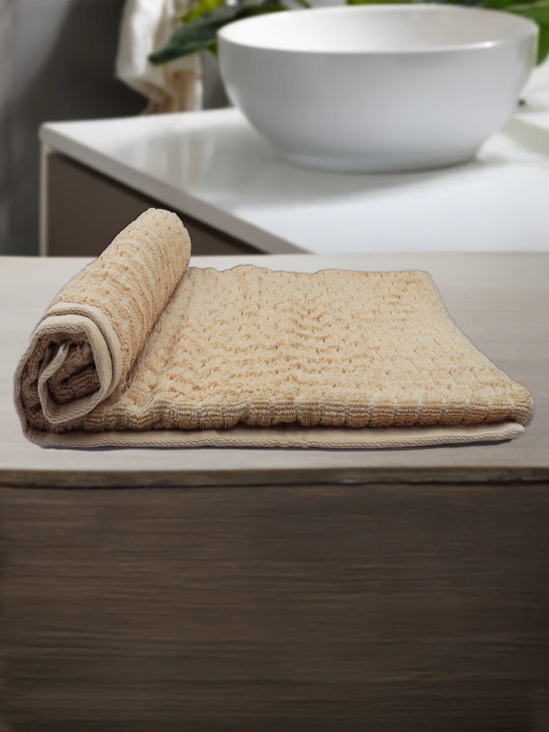 Luxury Terry Low Twist Bath Towel Beige - Image 5