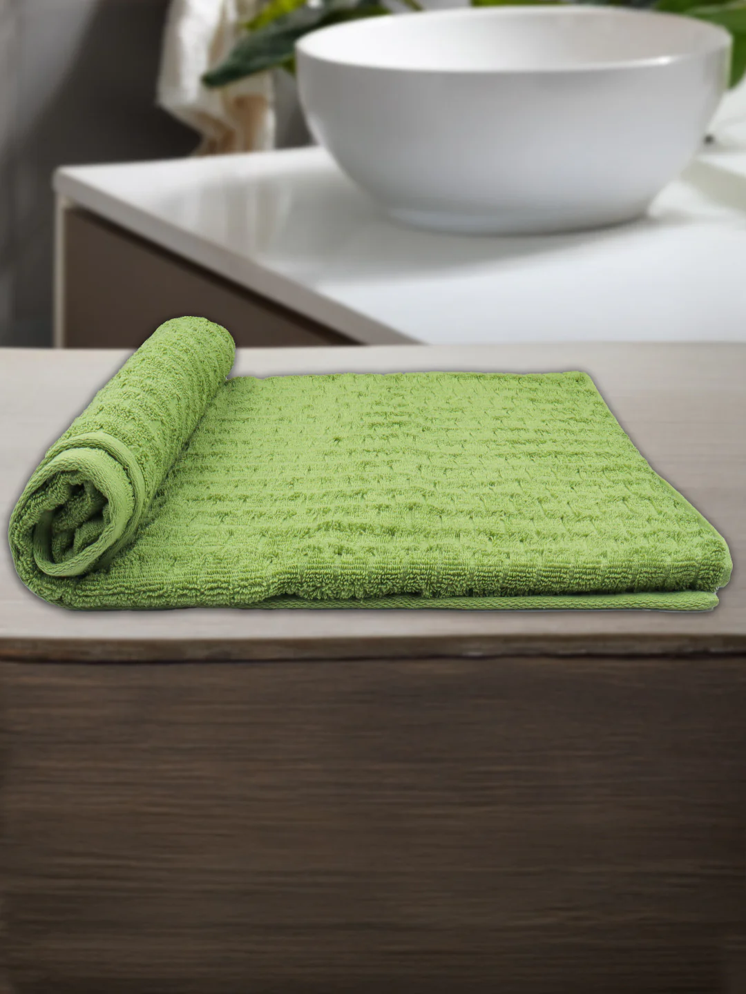 Luxury Terry Low Twist  Bath Towel Fern Green - Image 2