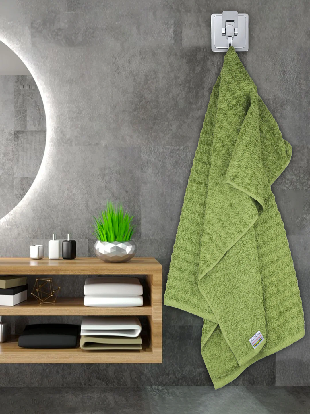 Luxury Terry Low Twist  Bath Towel Fern Green - Image 6