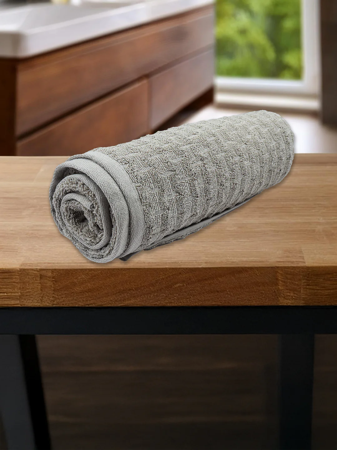 Luxury Terry Low Twist  Bath Towel Light Green - Image 3