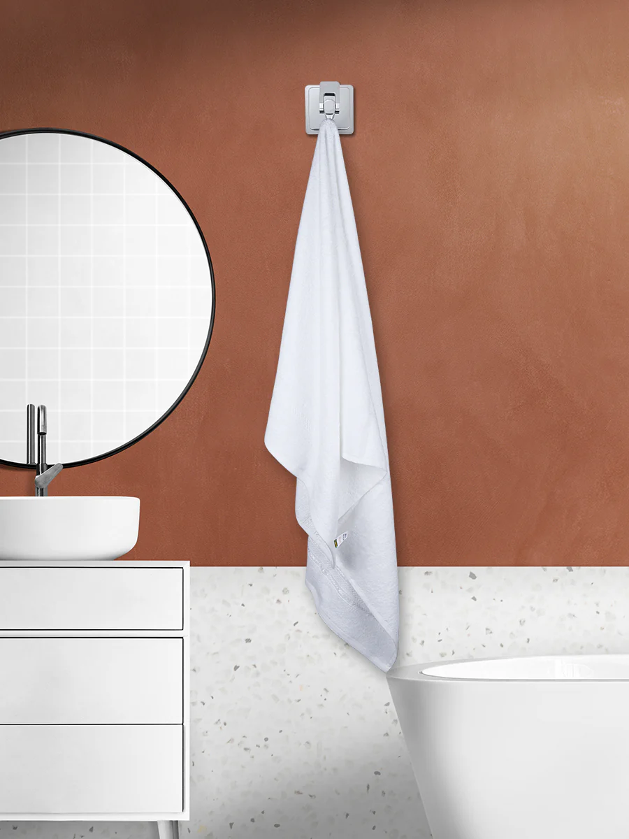 Luxury Terry Low Twist Bath Towel White