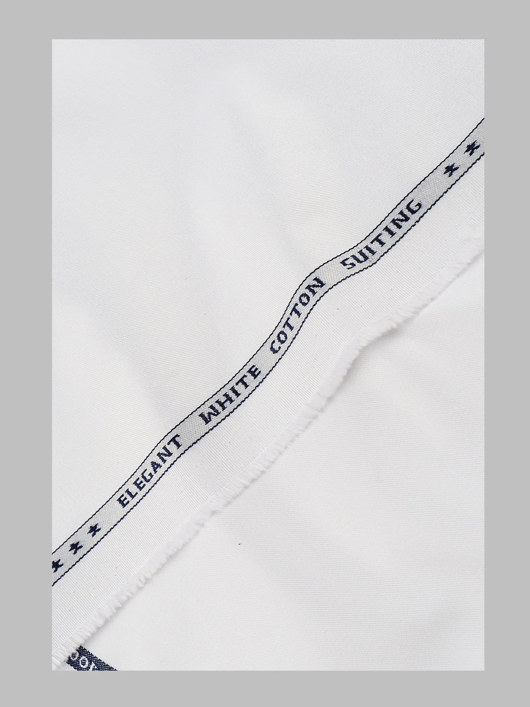 100%Cotton Pants Fabric White Grand View - Image 4