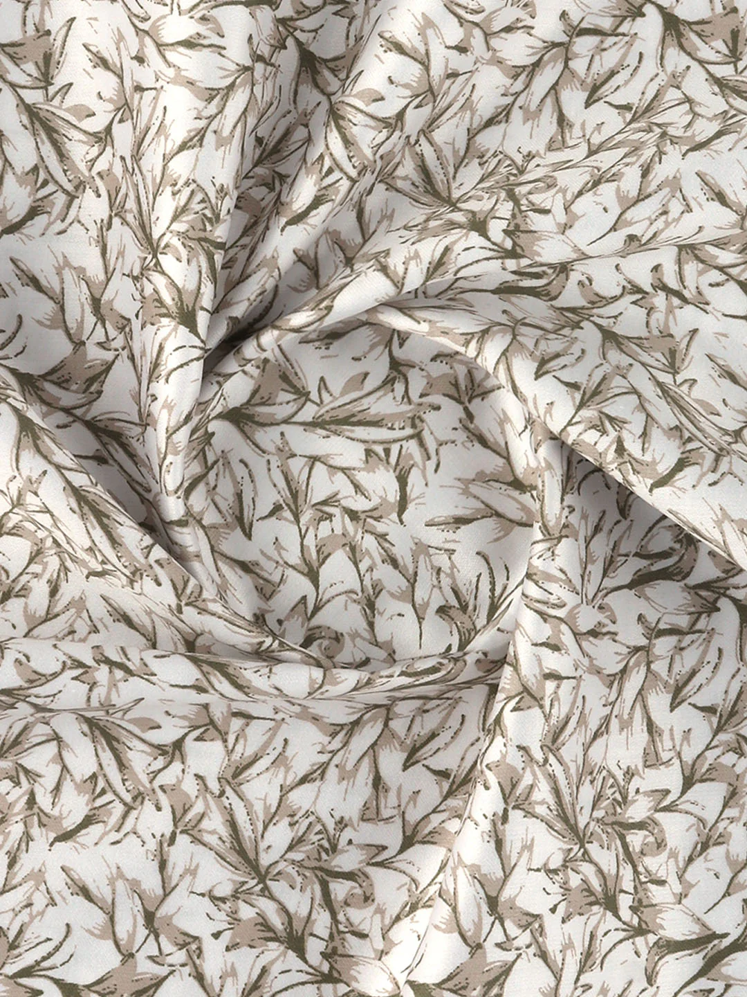 100% Cotton Printed Shirt Fabric Olive Oslo Print