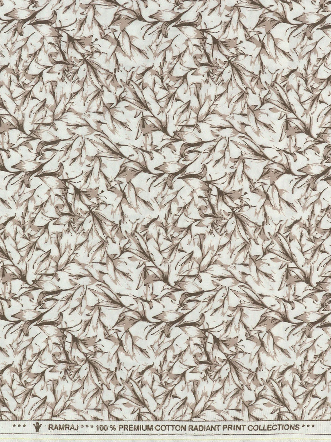 100% Cotton Printed Shirt Fabric Olive Oslo Print - Image 2