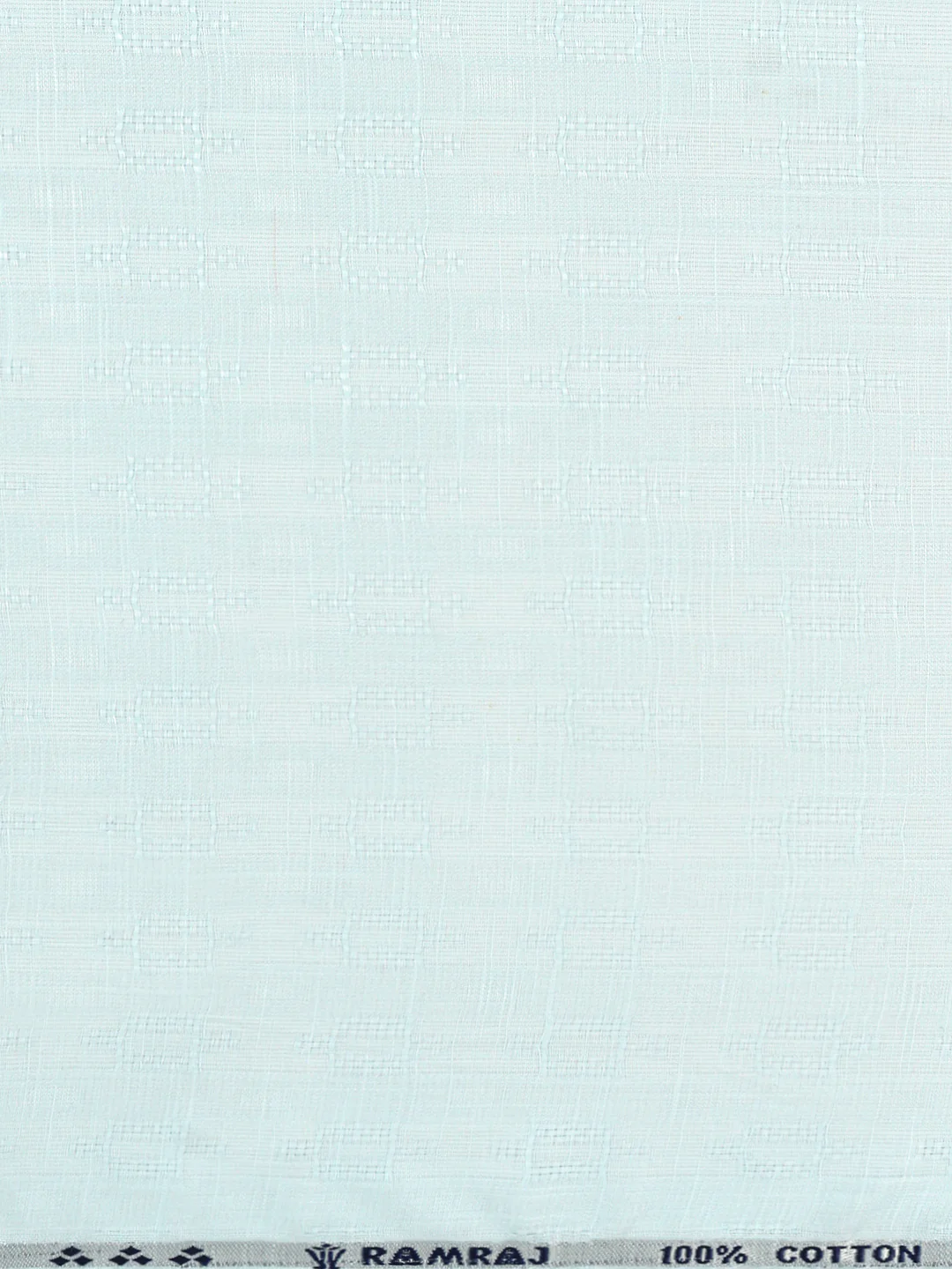 100% Cotton Self Design Shirt Fabric Blue HI-Tech - Image 3