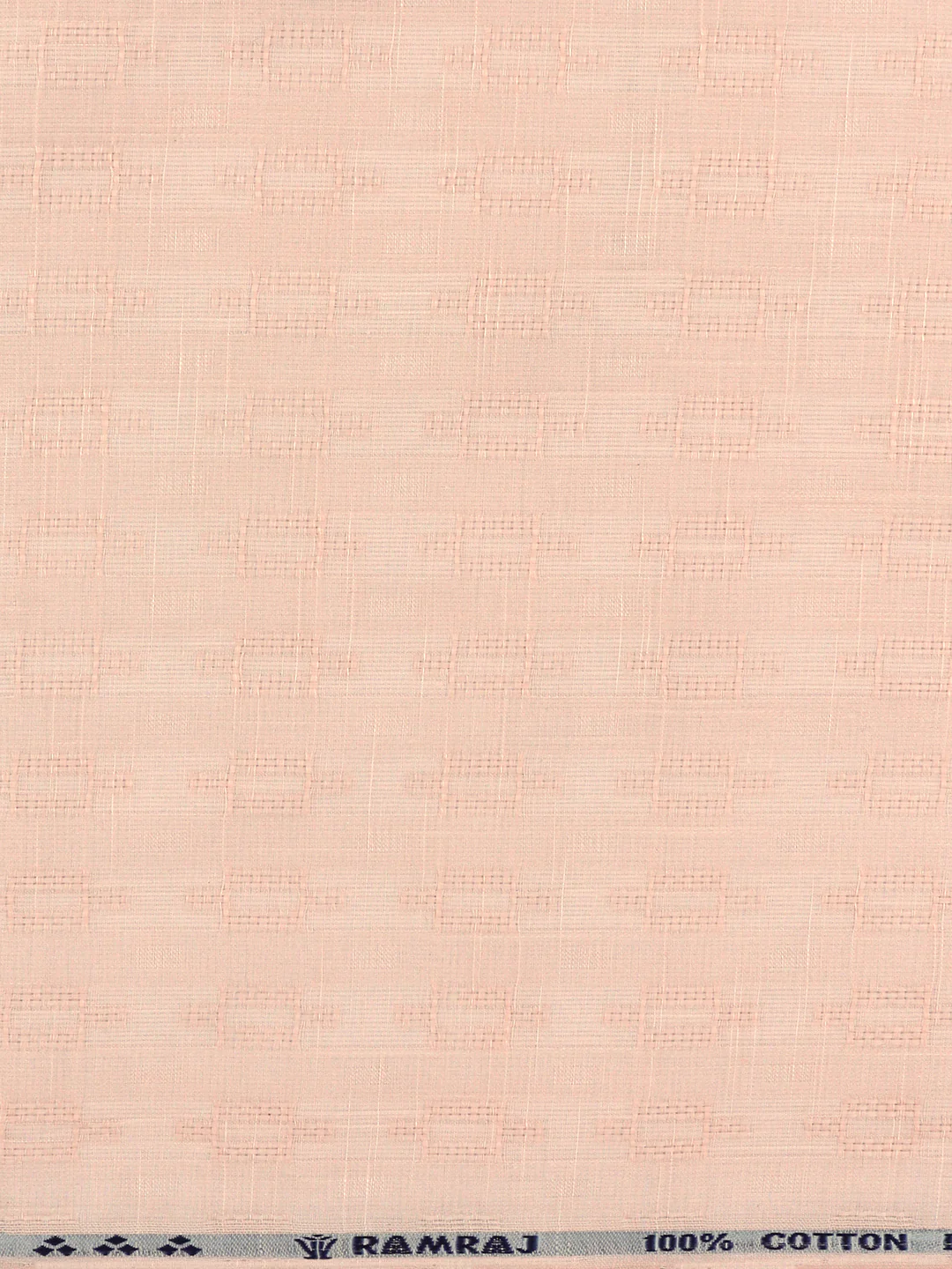100% Cotton Self Design Shirt Fabric Peach HI-Tech - Image 3