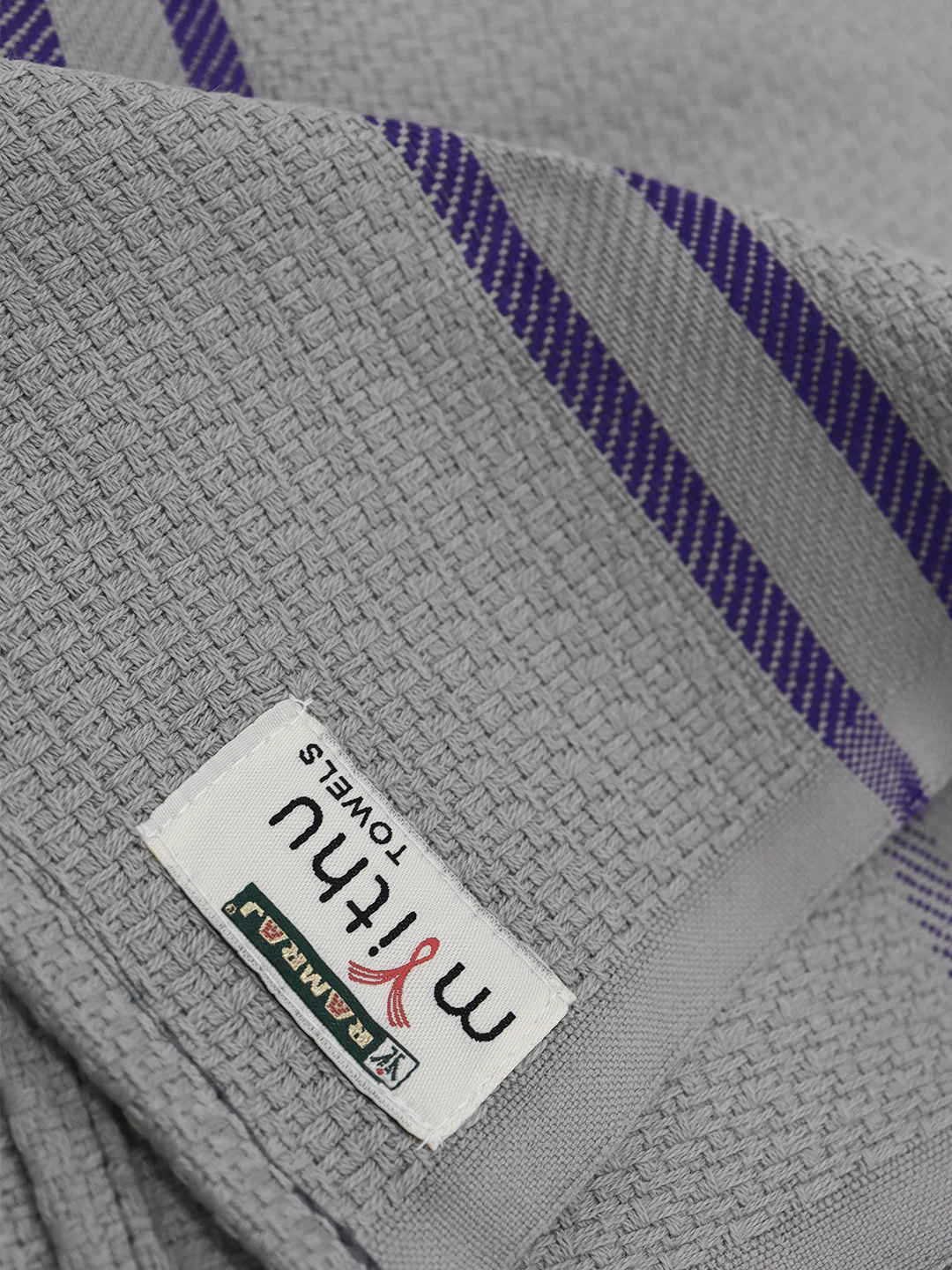 100% Cotton Self Designed Bath Towel Grey Magnus MCS06 - Image 2