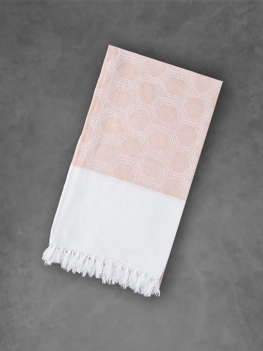 100% Cotton Self Designed Bath Towel Signature Pack of 2 1059 - Image 3