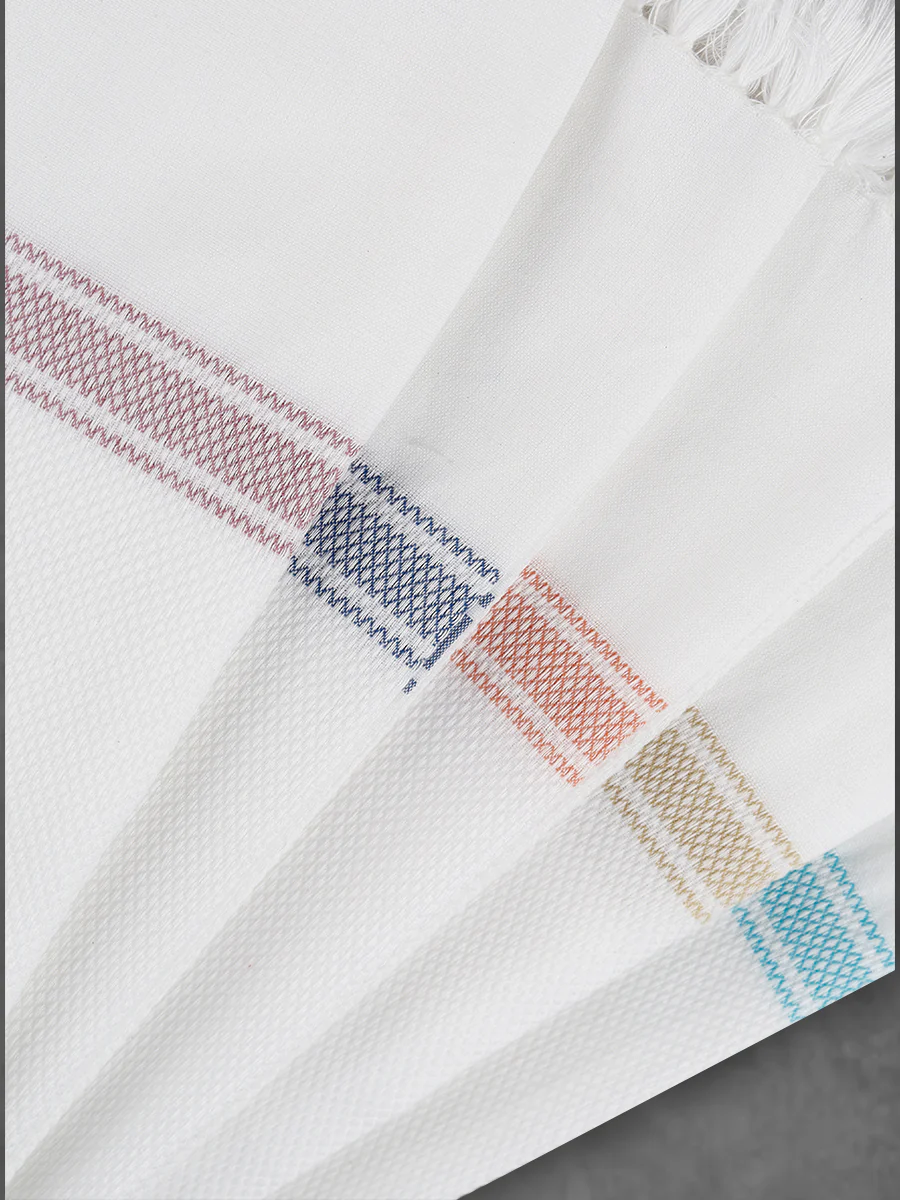 100% Cotton Self Designed Bath Towel Signature 1048 Pack of 2 - Image 7