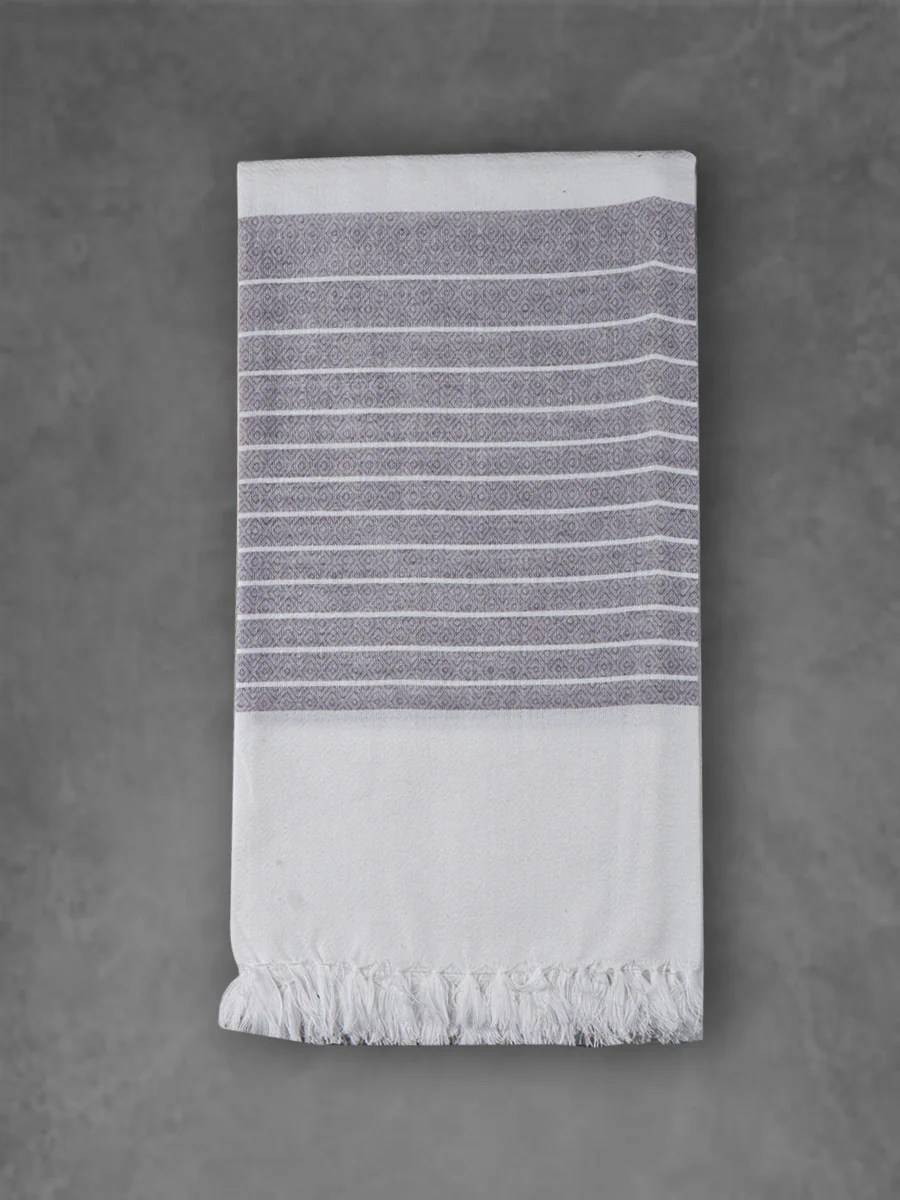 100% Cotton Self Designed Bath Towel Signature 1051 Pack of 2 - Image 3