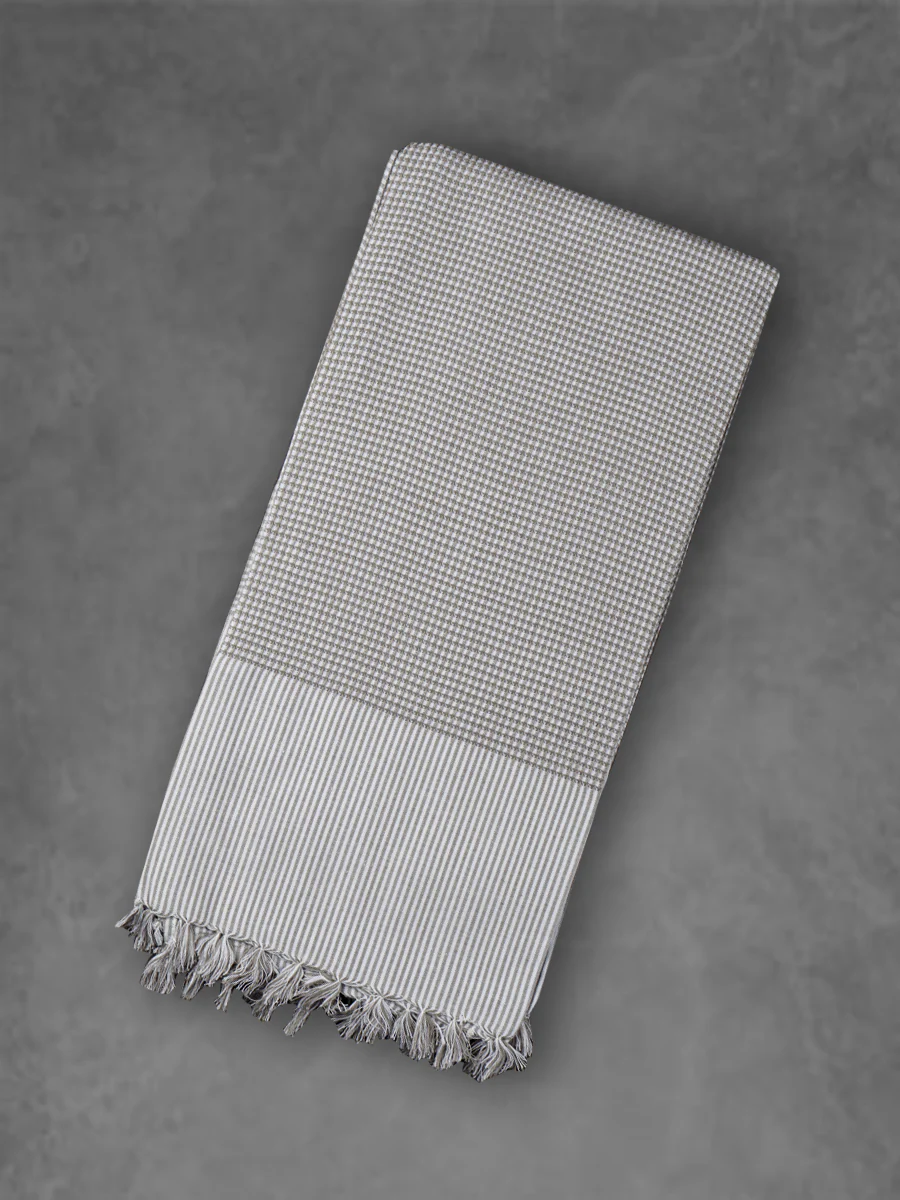 100% Cotton Checked Bath Towel Signature 1054 Pack of 2 - Image 3