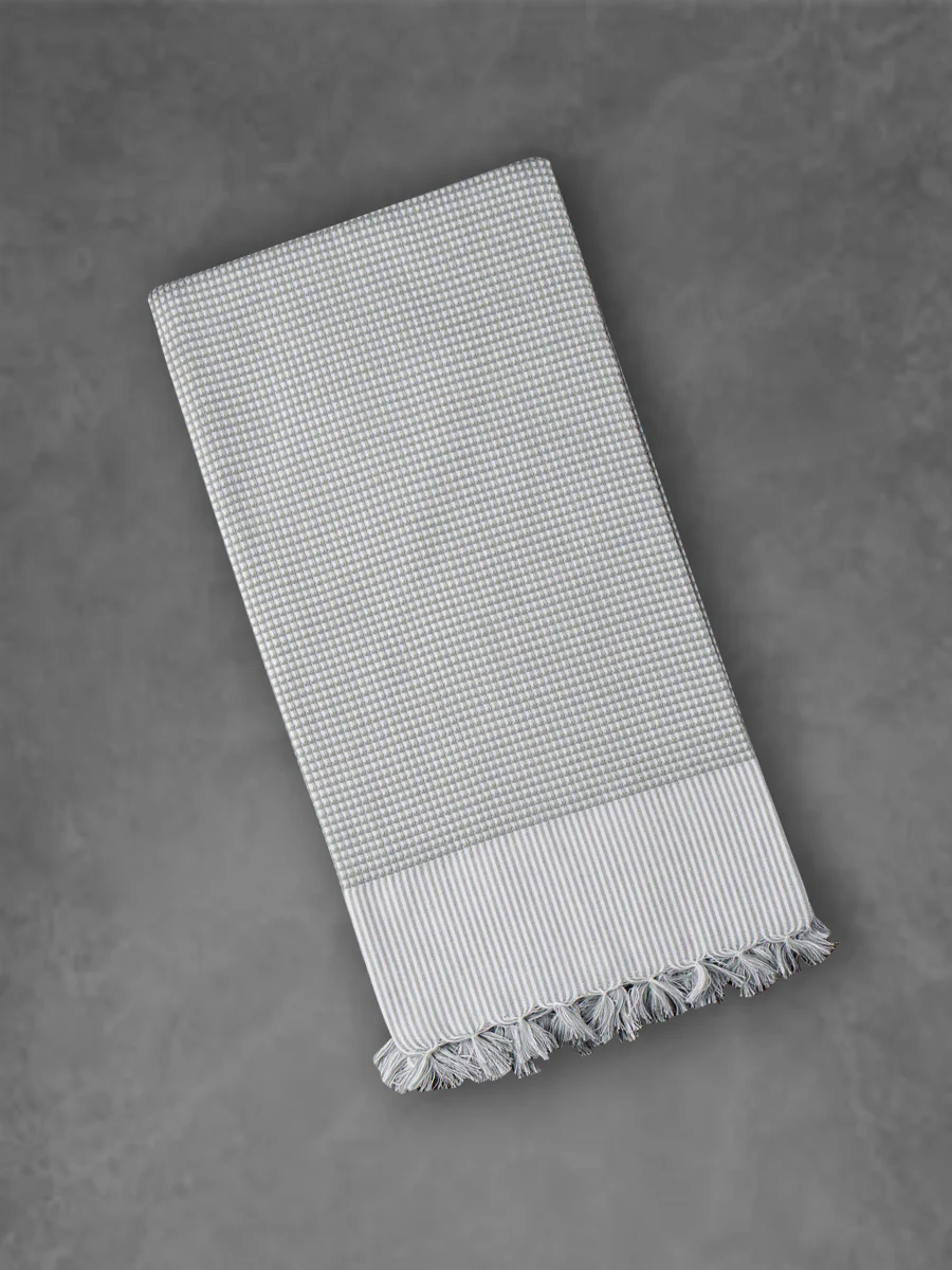 100% Cotton Checked Bath Towel Signature 1054 Pack of 2 - Image 6
