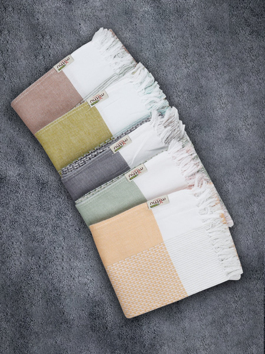 100% Cotton Checked Bath Towel Signature Pack of 2 1106