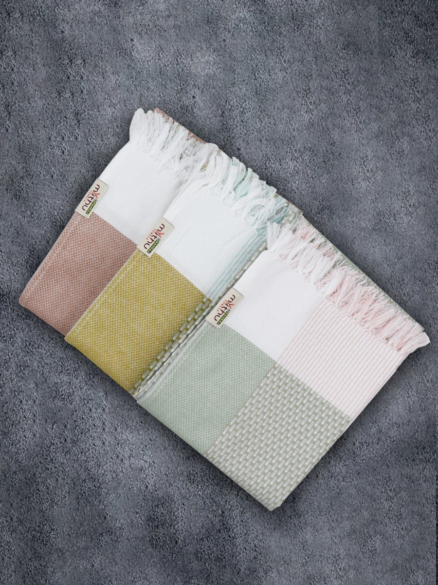 100% Cotton Checked Bath Towel Signature Pack of 2 1106 - Image 2