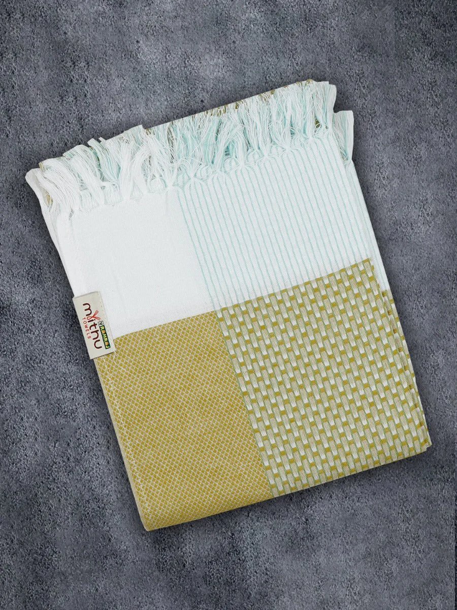 100% Cotton Checked Bath Towel Signature Pack of 2 1106 - Image 6