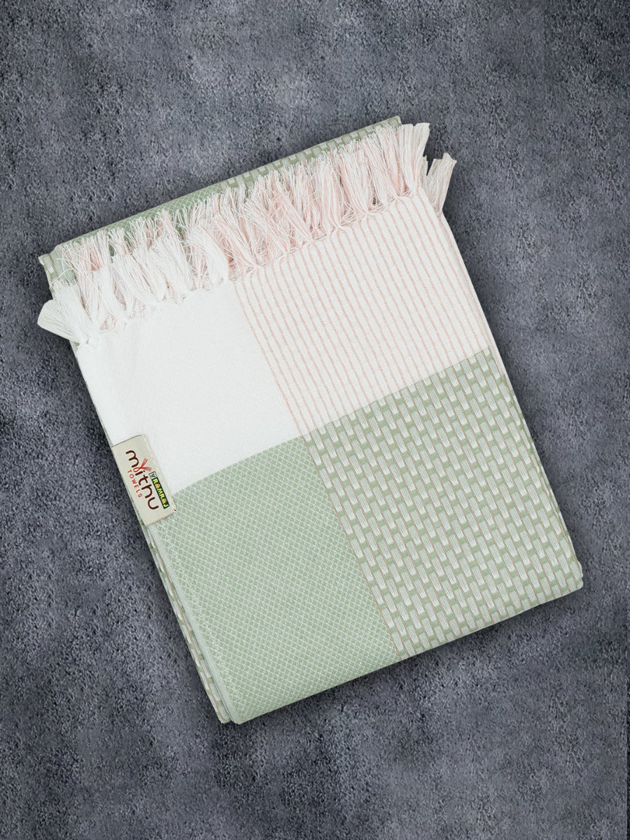 100% Cotton Checked Bath Towel Signature Pack of 2 1106 - Image 7