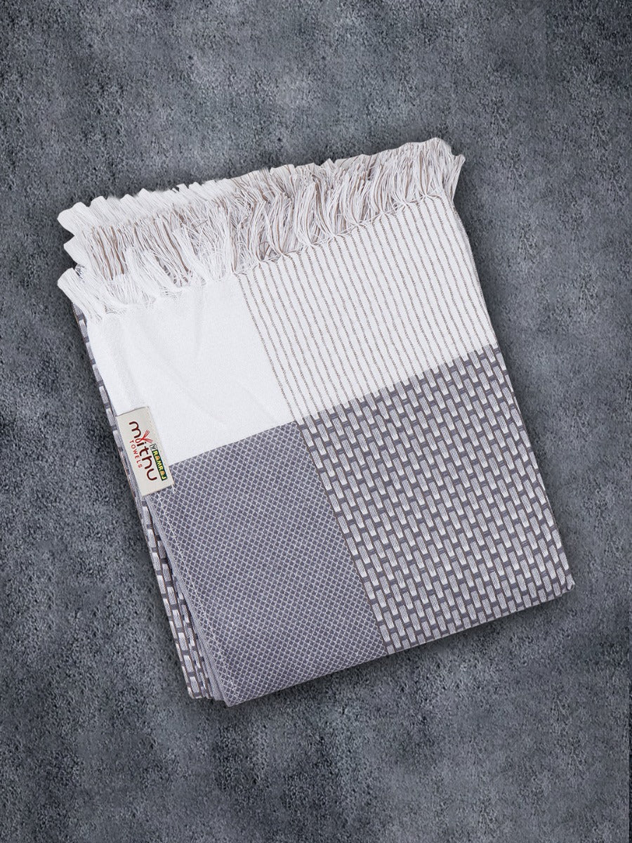 100% Cotton Checked Bath Towel Signature Pack of 2 1106 - Image 9