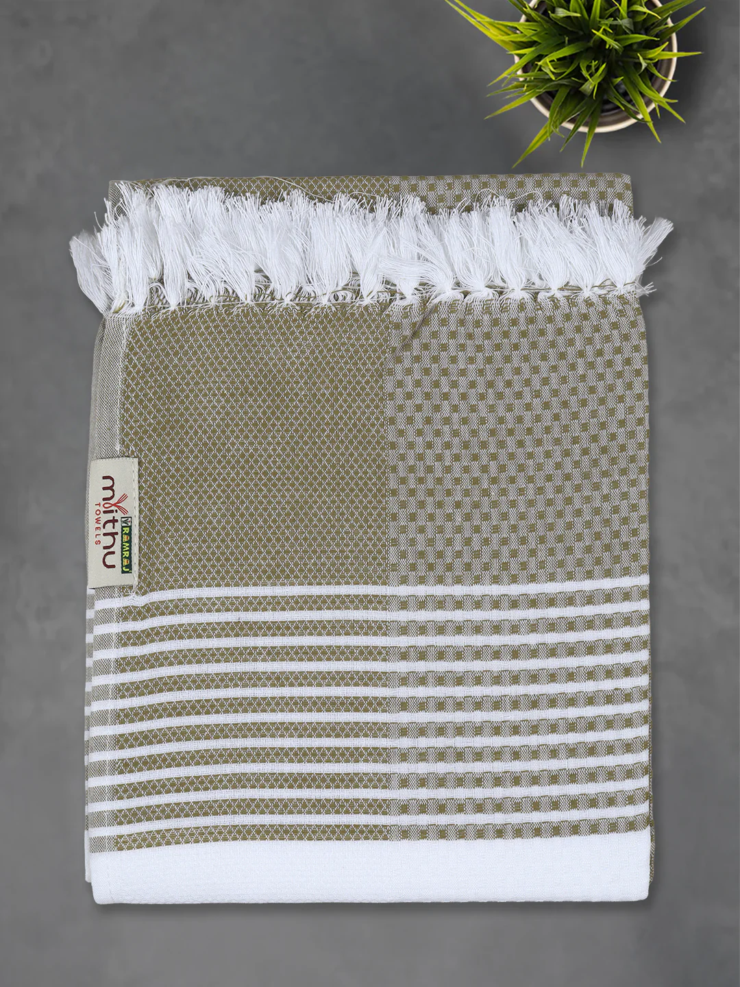 100% Cotton Self Designed Signature Bath Towel Pack of 2 1129 - Image 4