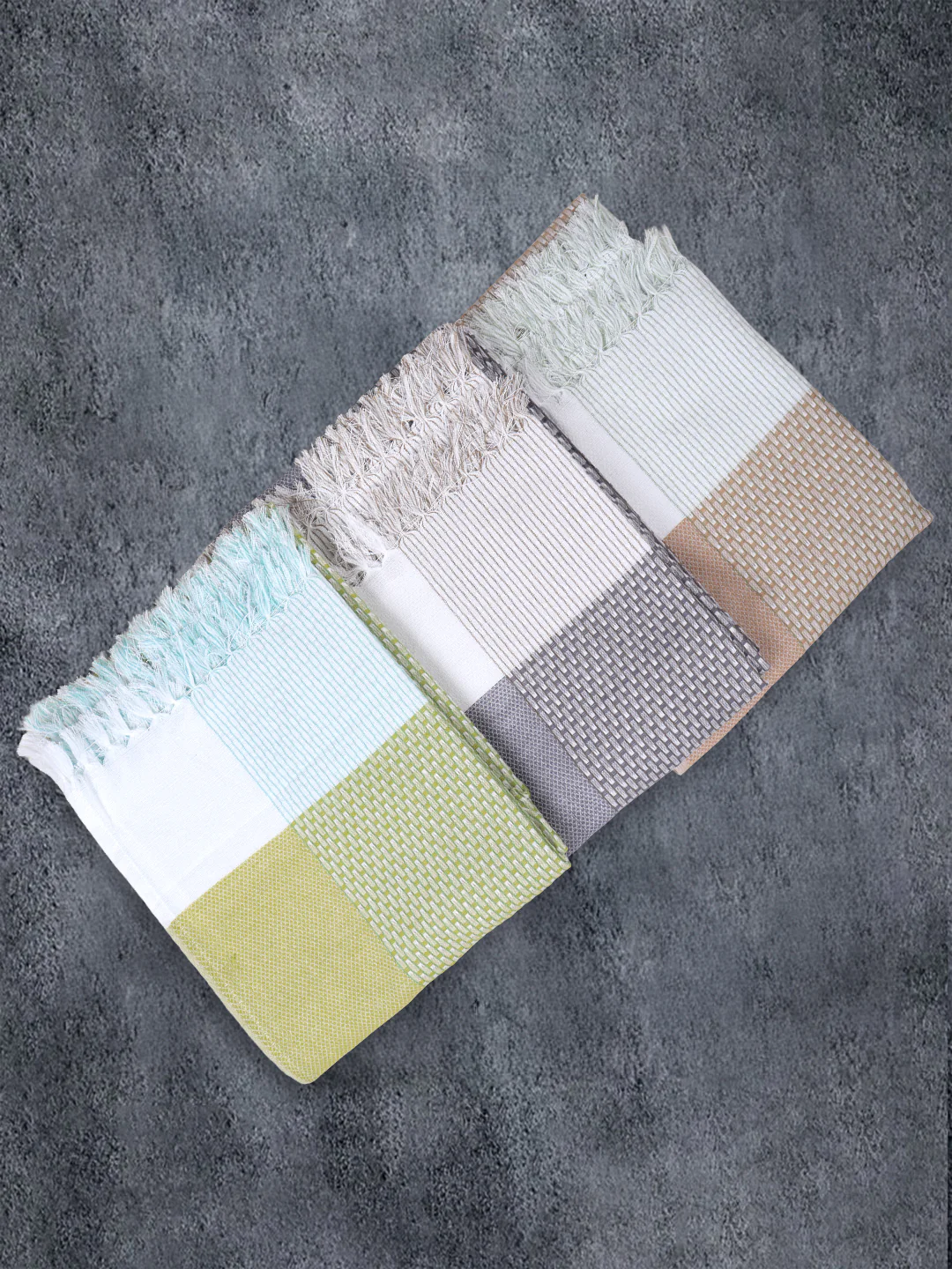 100% Cotton Self Designed Signature Bath Towel Pack of 2 1149 - Image 3