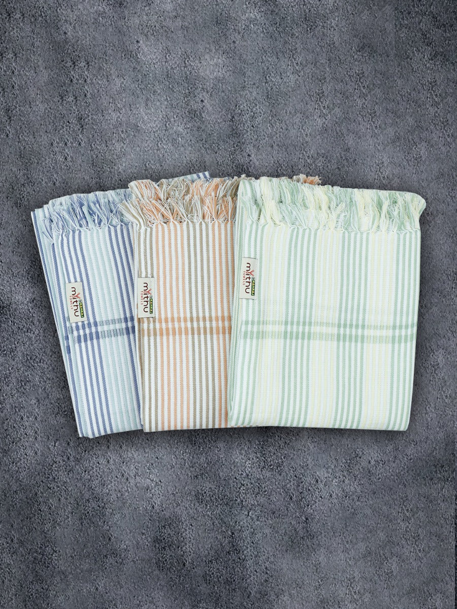 100% Cotton Striped Bath Towel Signature Pack of 2 1109 - Image 2