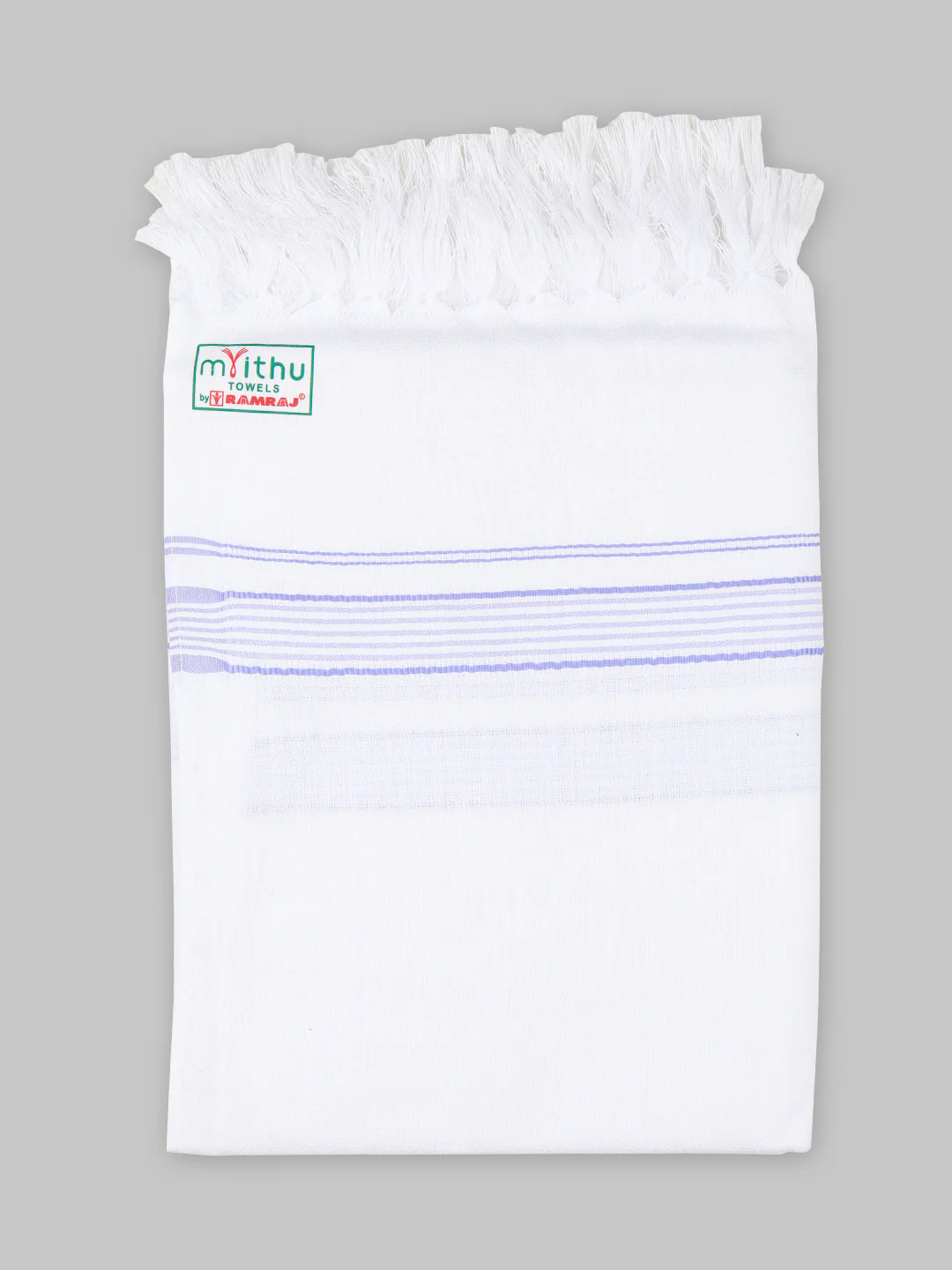 100% Cotton White Bath Towel Flint Fancy Pack of 2 - Image 4