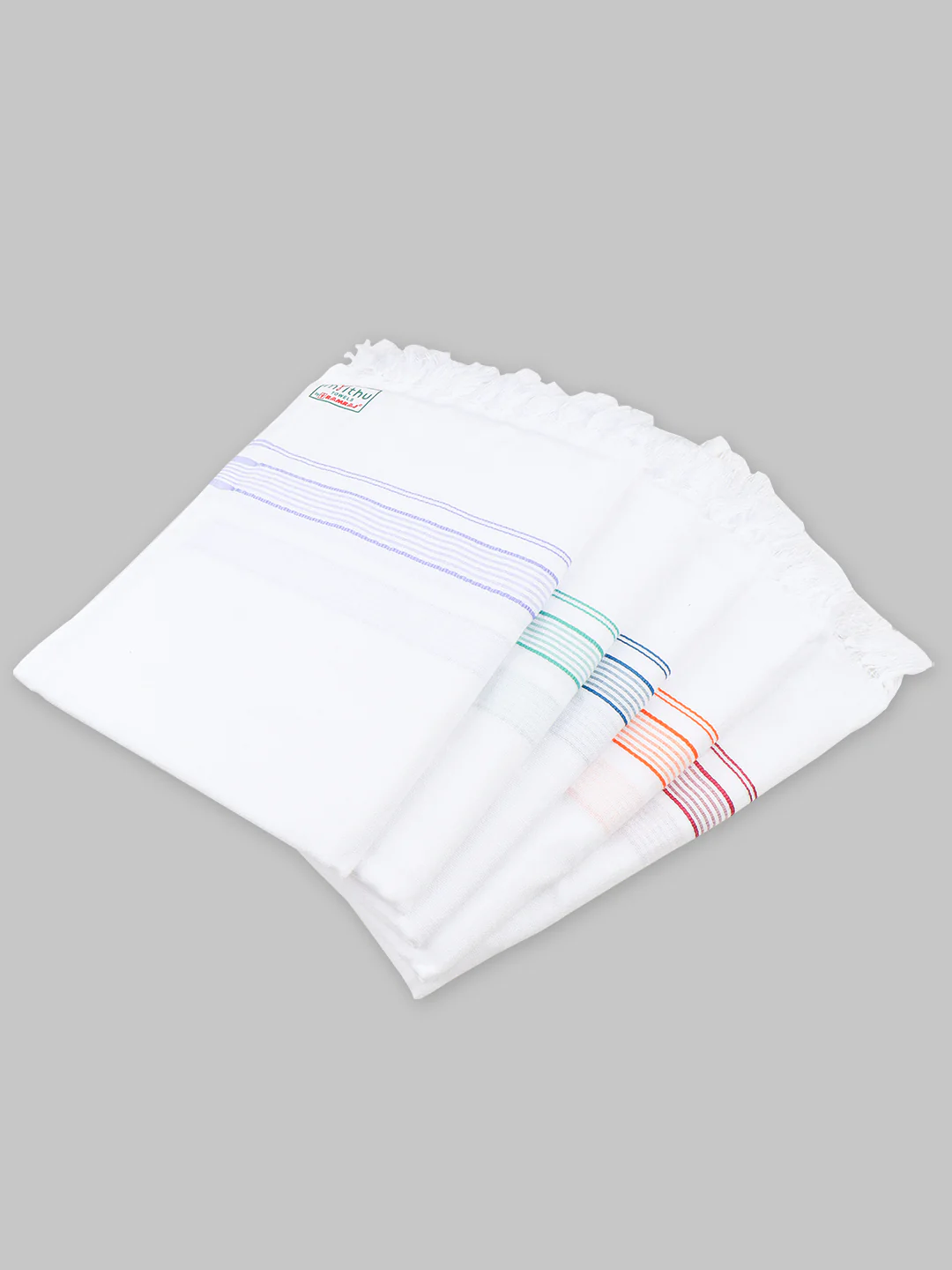 100% Cotton White Bath Towel Flint Fancy Pack of 2 - Image 5