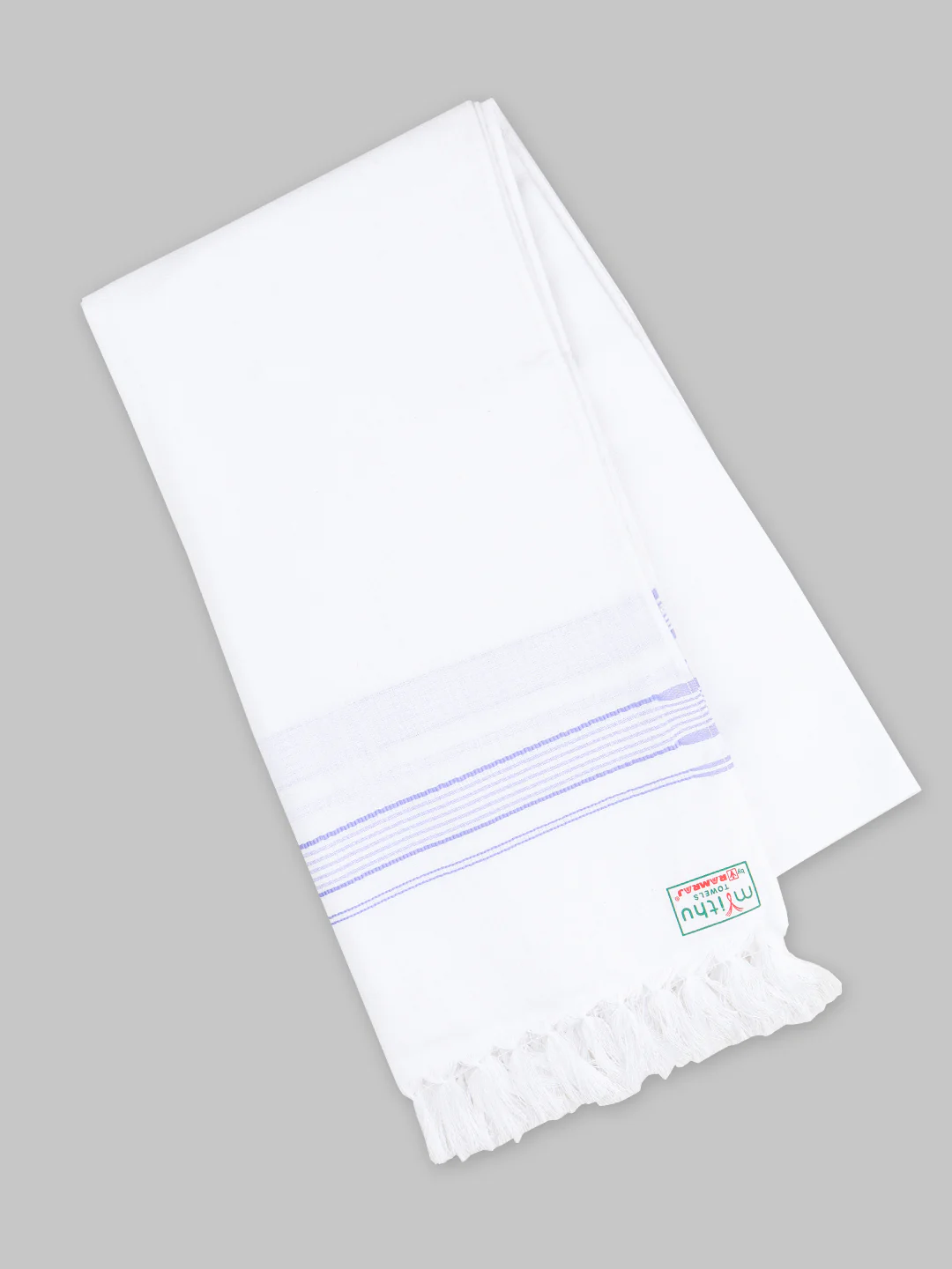 100% Cotton White Bath Towel Flint Fancy Pack of 2 - Image 6