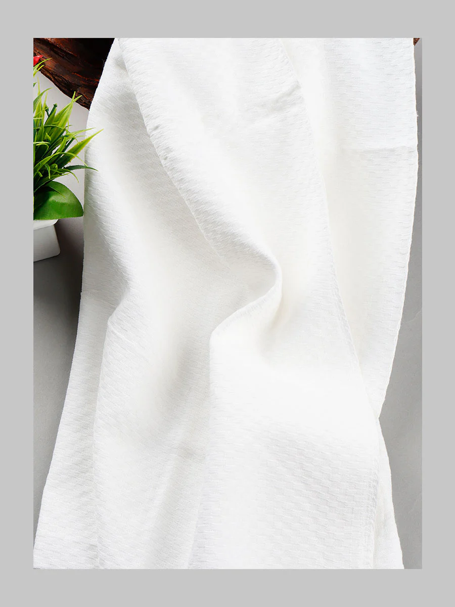 100% Cotton White with Assorted Border Bath Towel Chariot Pack of 2 - Image 6