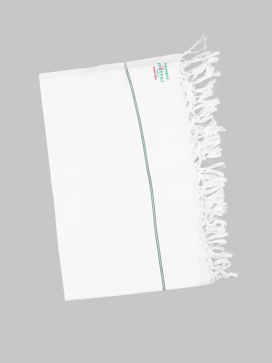 100% Cotton White with Assorted Border Bath Towel Ever Cool (Pack of 2) - Image 5
