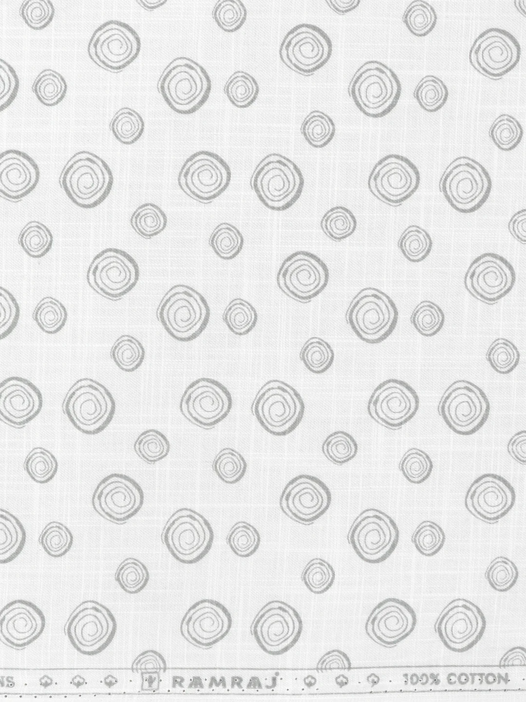 100% Cotton White with Black Printed Shirt Fabric Hot Star - Image 2