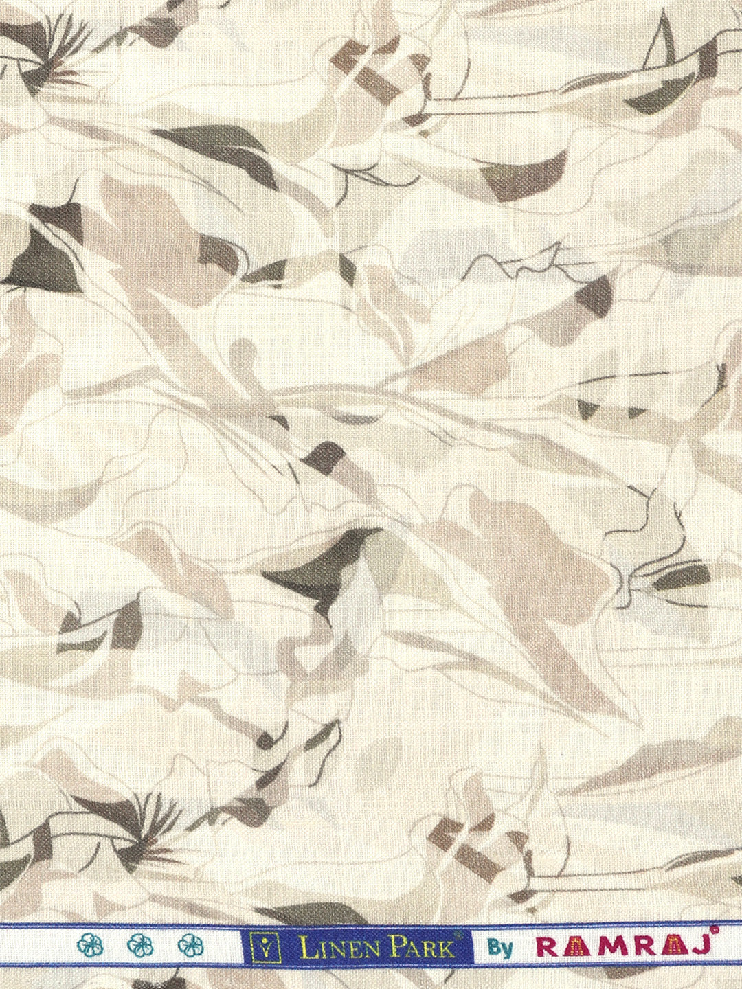 100% European Linen Sandal Printed Shirt Fabric Fortuner - Image 2