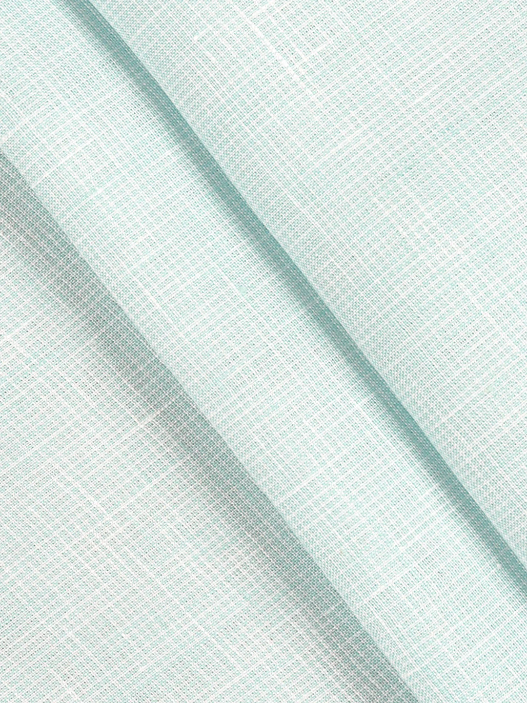 100% European Linen Sky Blue Checked Shirt Fabric Park Elite - Image 2