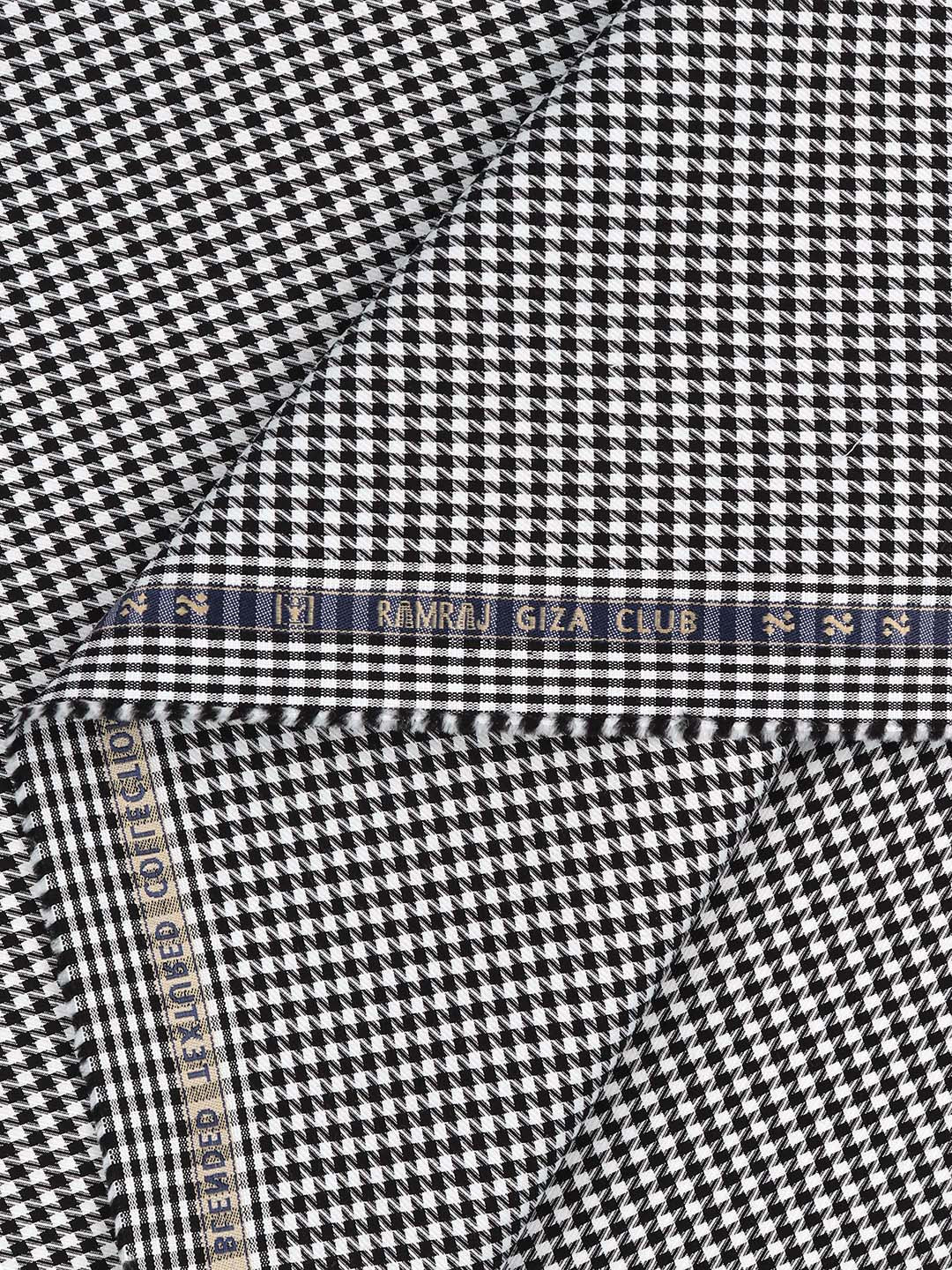 100% Giza Cotton Self Design Black Shirt Fabric Casino Grand - Image 2