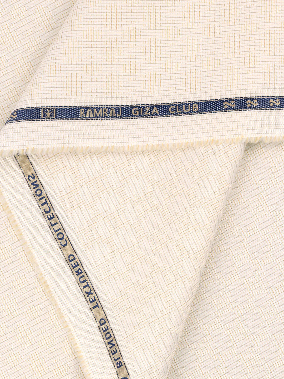 100% Giza Cotton Self Design Sandal Shirt Fabric Casino Grand - Image 2