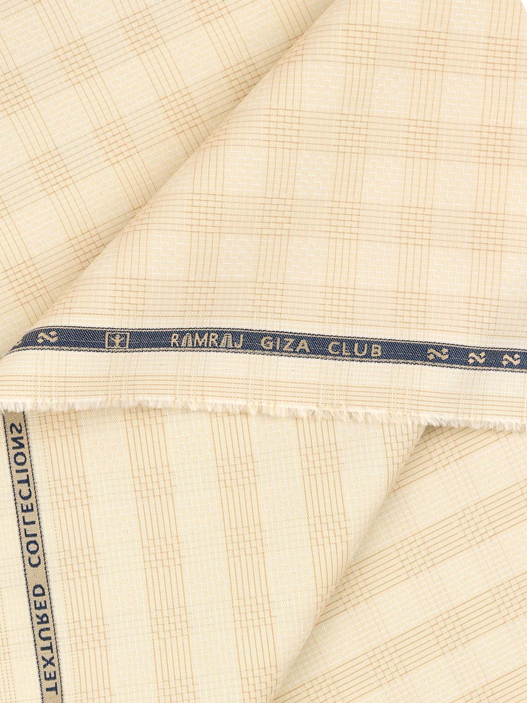 100% Giza Cotton Self Design Sandal Shirt Fabric Casino Grand - Image 2