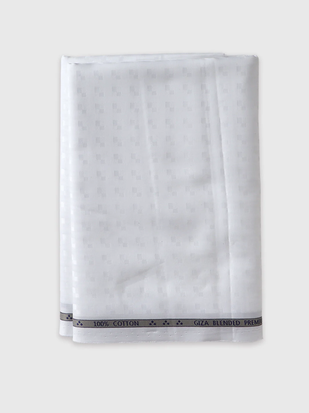 100% Giza Cotton Self Design White Shirt Fabric Mosco Dobby C15 - Image 4