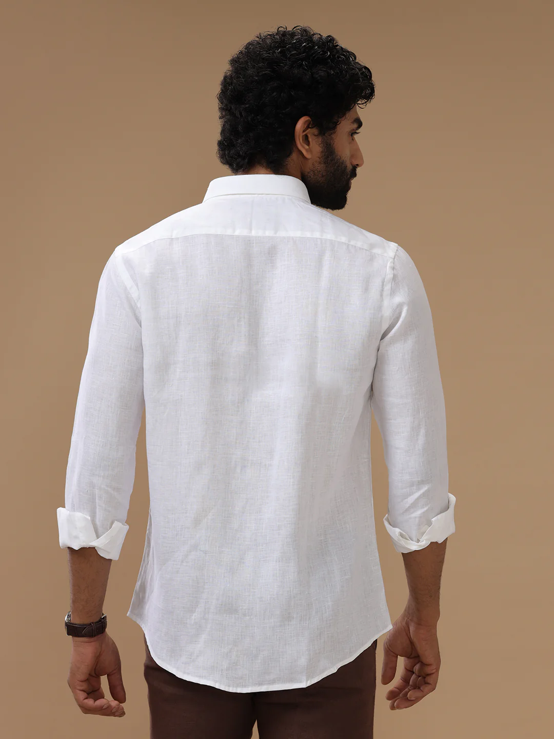100 LEE Pure Linen Premium White Shirt – Linen Park 5100 - Image 5